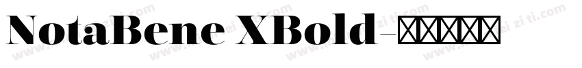 NotaBene XBold字体转换